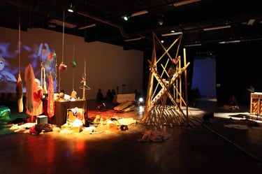 Plateau de la performance "Permission refusée" au Générateur | David Noir | Photo Bernard Bousquet