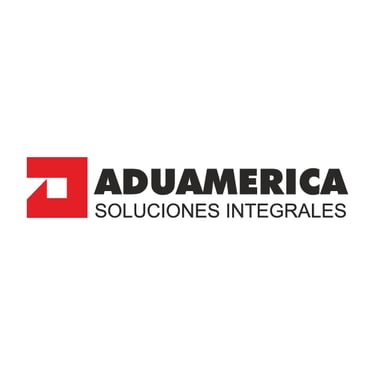 Logo de Aduamerica, empresa peruana especializada en soluciones logísticas y comercio exterior, cliente de Peru Impress para