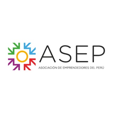 Logo de ASEP, Asociación de Emprendedores del Perú, cliente de Peru Impress para impresión de material institucional, folleto