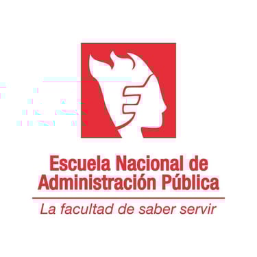 Impresión de la imagen institucional de ENAP con eslogan "La facultad de saber servir" en alta resolución