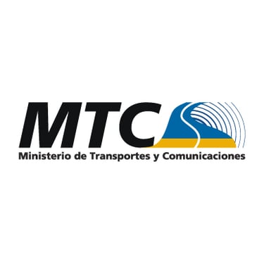 Logo del MTC, Ministerio de Transportes y Comunicaciones del Perú, cliente de Peru Impress para impresión de materiales ofici