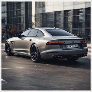 Technician applying solar film to a car window under bright sunlight.