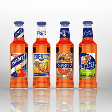 rendu 3D de bouteille de Spritz prêt à boire