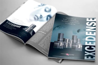 Annonce presse pour une marque de cosmétique réalisé par infographiste freelance dans le 06