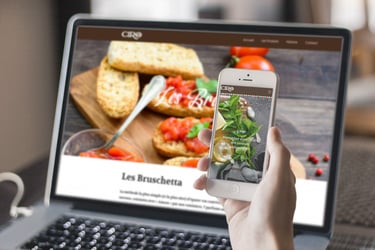 Version bureau et version responsive mobile pour le site du restaurant Ciro à Cannes