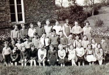 Pupils at Thwing School. Can you name anyone?