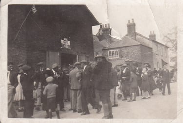 Celebration Main St, Thwing. Possibly George V Silver Jubilee 1935 or King George Vl coronation 1937 