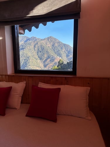 Mountain and Valley view from attic bed