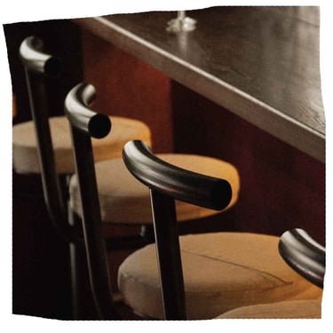 design tabouret de bar voile bistrot tapisserie d'ameublment 