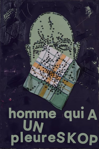 Homme Quie Pleure Kunstwerk Henk Tieten