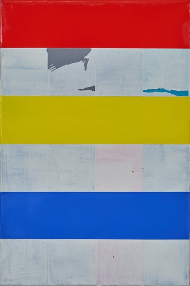 Abstract Oil painting by Henk Tieten