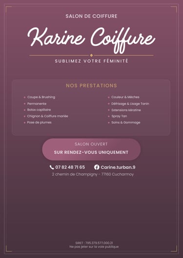 Flyer Karine Coiffure