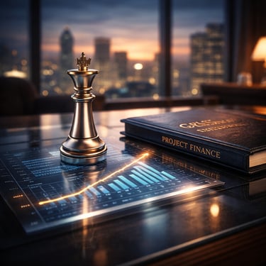 Chess piece on charts representing financial strategy advisory by Harsh Malik Law Offices.