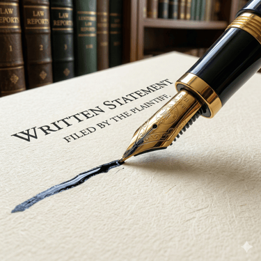 Expert legal drafting of written statements and complex pleadings at Harsh Malik Law.
