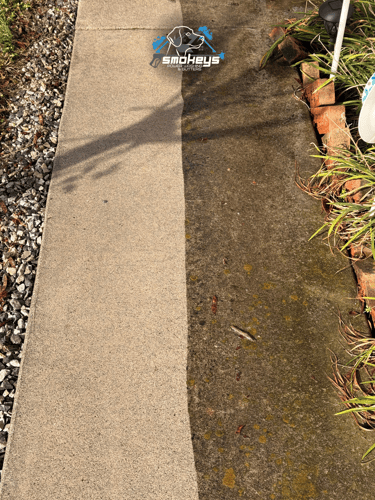 Clean concrete versus dirty concrete 