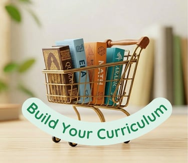 Islamic curriculum cart representing integrated Qur'an studies and prophetic parenting.