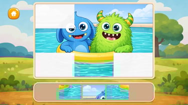 almost completed puzzle game for kids