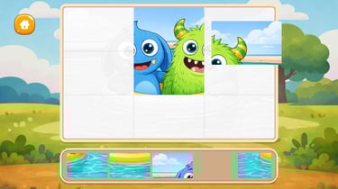 monster puzzle game for kids gameplay start