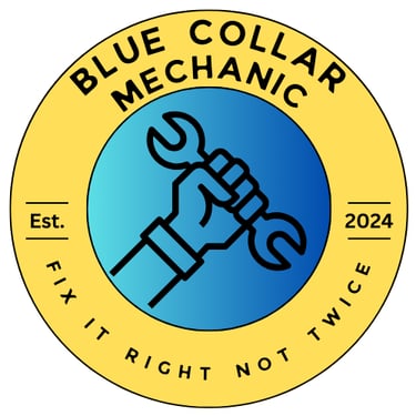 blue collar mechanic logo