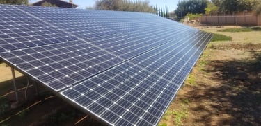 ground mount solar instalation cleaned by absor solar panel cleaning company el Cajon California