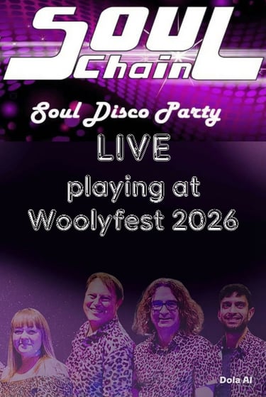 soul Chain jazz funk band playing at Wooolyfest 2026