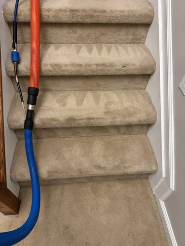 Residential carpet cleaning for stairs and high-traffic areas
