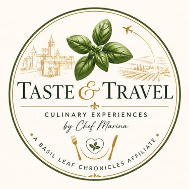 Taste and Travel by Basil Leaf Chronicles logo