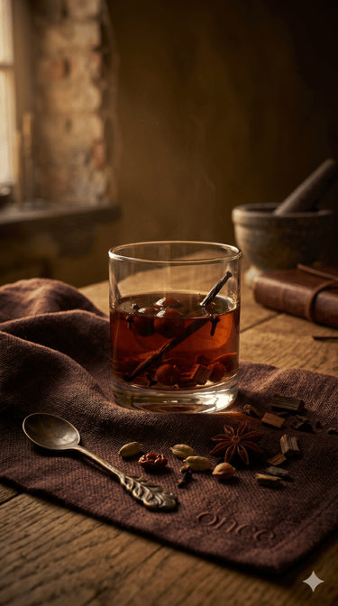 Aštrusis viskis taurėje su cinamonu ir anyžiumi – ONCE Spicy Whiskey trauktinės skonis