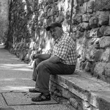 Senior Italian man smoking his cigar