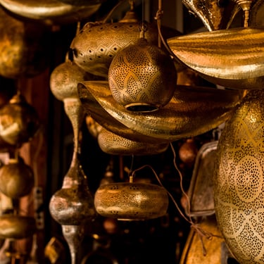 Trailing the souks in Marrakesh stumbling across traditional Moroccan lamps