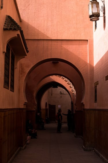 Traditional Moroccan terracotta colours