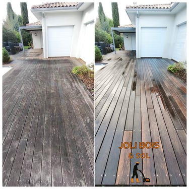 nettoyage terrasse bordeaux joli bois et sol