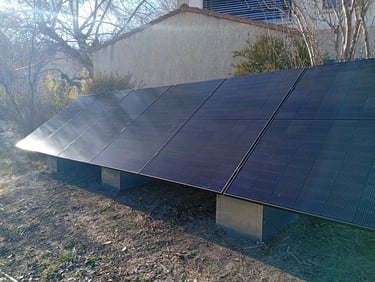 Installation panneau solaire au sol 6 kWc à Digne-les-Bains terminée