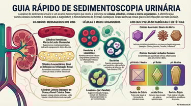Infográfico explicativo de sedmentoscopia urinária