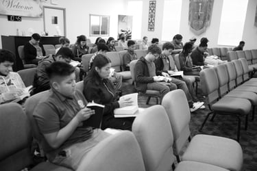 Students in chapel