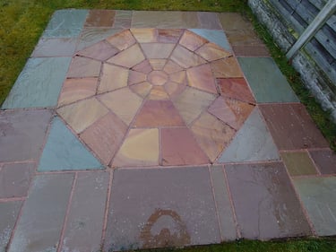 pressure washed patio