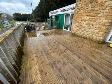 decking after pressure wash