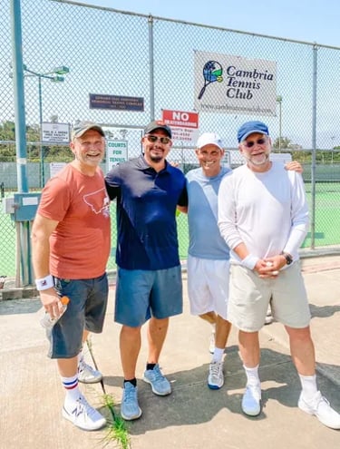 Cambria Tennis Club players