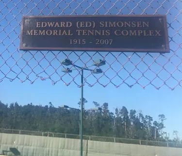 Cambria Tennis Club court sign