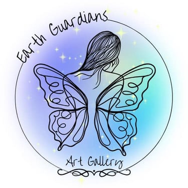 earth guardians art gallery,  online art auctions, women artists collective logo