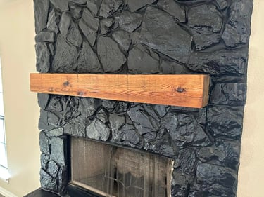 Wood Furniture with Fire Place