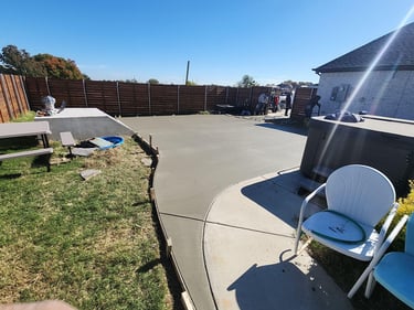 Freshly Poured Cement at the Backyard