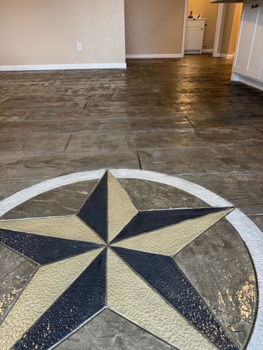 Texas Star Design Stamped Concrete Floor 3