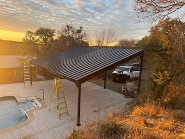 Metal Patios with Pool