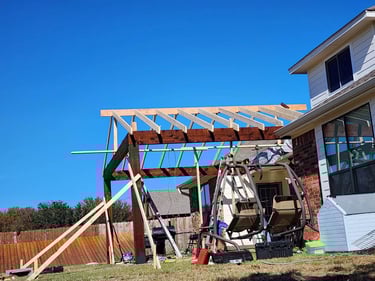 Patio being Built at Morning