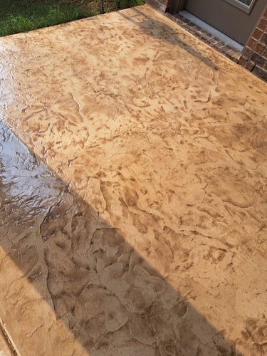 Glossy Unique Patterned Stamped Concrete