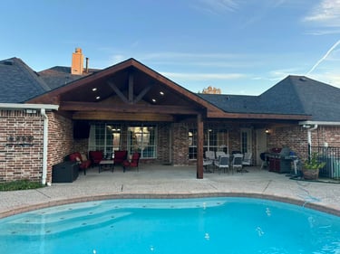 Wood Patio with Pool