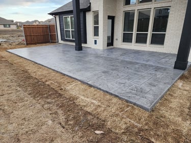 Stamped Concrete Outside Patio