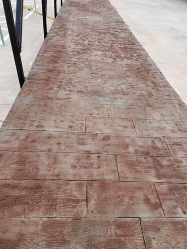 Stamped Stained Wood