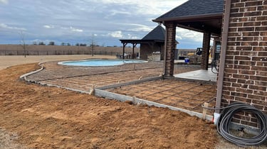 Rebar Grid Near Pool